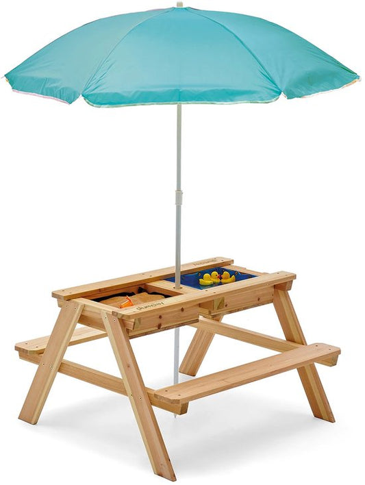 Table de jeux 3 en 1 Plum Surfside avec parasol