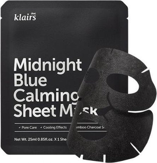Masque apaisant Klairs Midnight Blue, 1 pièce, 25 ml