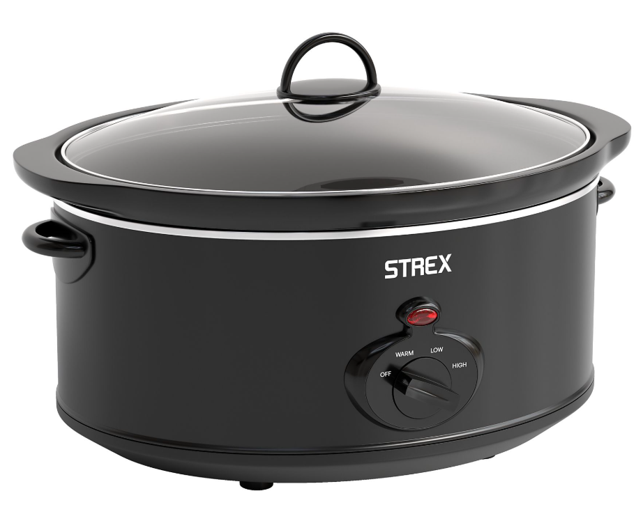 STREX SP307 Mijoteuse 3.5 L - Plaque intérieure amovible en céramique - 200 W - Noir - 26 x 22 cm