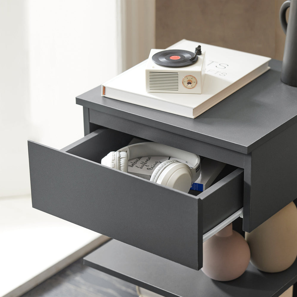 SoBuy Sideboard - Table basse avec 1 tiroir coulissant - Max. 45KG - 39 x 65 x 39 cm - Gris