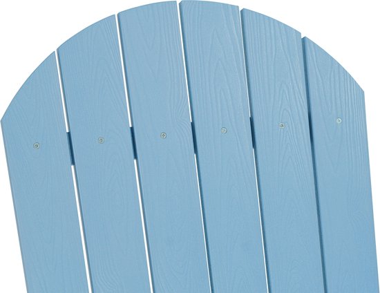 Chaise AXI Claire Adirondack bleue – Chaise de jardin en plastique avec accoudoirs – Pliable – Dossier haut – Chaise de jardin – 84,5 x 77 x 95,5 cm – Durable et résistante aux intempéries