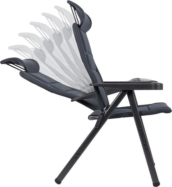 Crespo - Chaise de plage - XL - AP/238 - Air-Deluxe - Compact - Gris - Modèle 2025