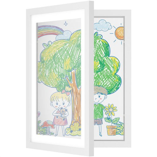 Cadre d'échange A4 21x30 cm bois blanc