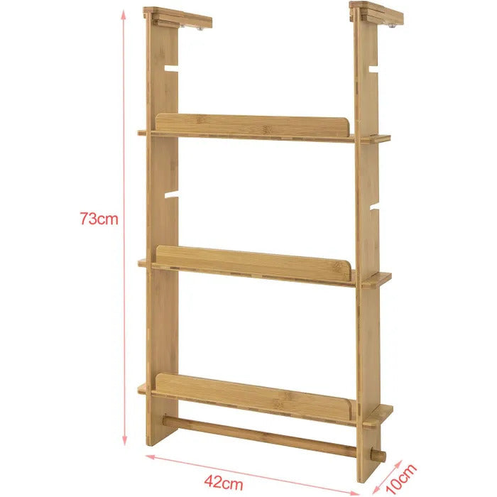 SoBuy Tablette pour réfrigérateur - kcr03-n - Bambou - Max. 7.5kg - 42 x 10 x 73cm - Marron