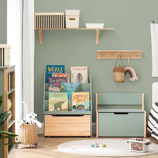 Bibliothèque Enfant Sobuy - Vert - 62x30x80 cm