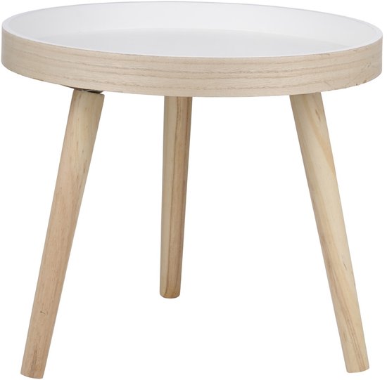 Table d'appoint ronde Arti Casa Ø 40 x 36 cm - Table basse ronde moderne - Petite table d'appoint ou table de chevet - Petite table compacte pour le salon ou la chambre à coucher - Bois