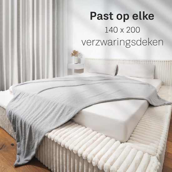 Couverture CozySense® 140x200 - Matériau double face - Pour toutes les saisons - Technologie de fermeture éclair à 360° - Hypoallergénique & OEKO-TEX® - Gris