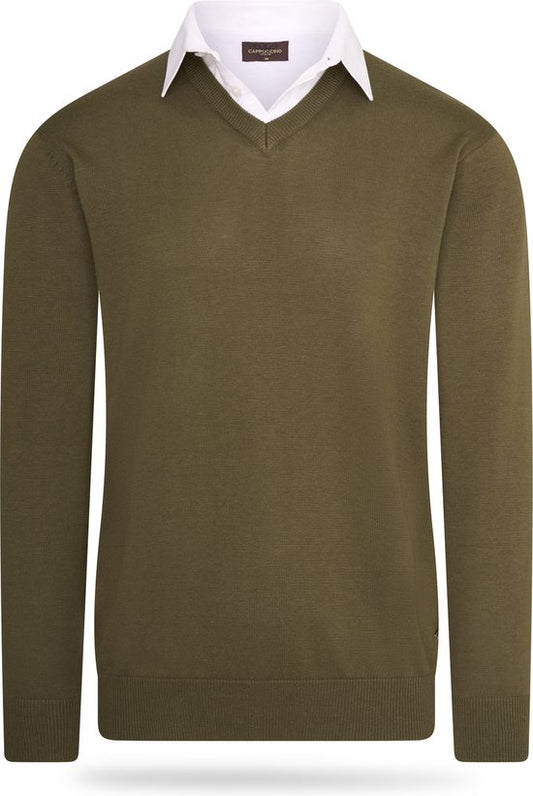 Cappuccino Italia - Pull-over homme à bretelles - Vert - Taille XL