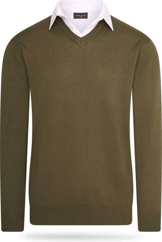 Cappuccino Italia - Pull-over homme à bretelles - Vert - Taille XL