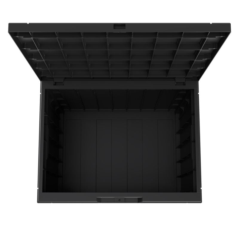 Boîte de rangement Lifegoods 118L - aspect bois - étanche - capacité 55 kg