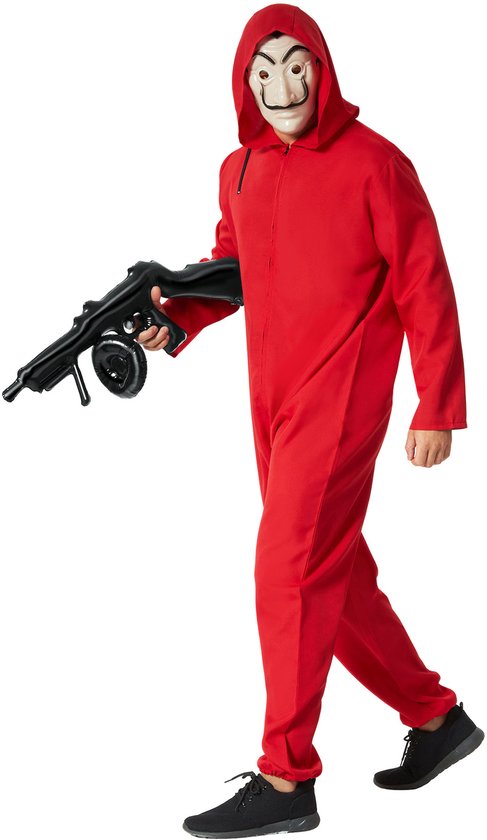 dressforfun - La Casa de Papel - Money Heist - unisex costume masqué de braqueurs de banque - M - Costume carnaval - Halloween - Dress up - Party wear - Carnaval wear - Party - Party wear