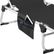 Chaise longue en aluminium Aurelie de tectake, noire – 60 x 189 cm – Pliable avec pare-soleil