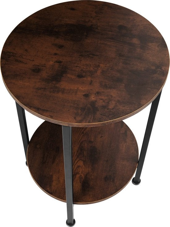tectake® - Table d'appoint - Petite table basse - industriel foncé