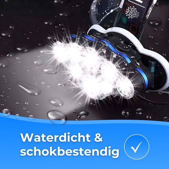 PuroTech Military Headlamp - Lampe frontale LED rechargeable - Extra puissante - Lampe frontale - Lampe frontale 8 LED - 18000 lumens - Portée 600 mètres - Réglable - Torche militaire