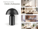 tectake Petite lampe à poser rétro Kade, dimmable, Noir