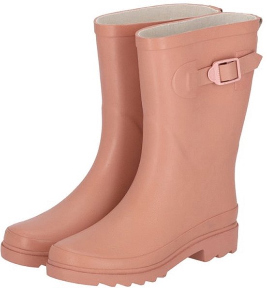 Xq Footwear Bottes de pluie à lanières en caoutchouc rose pour femmes - Bottes - 39