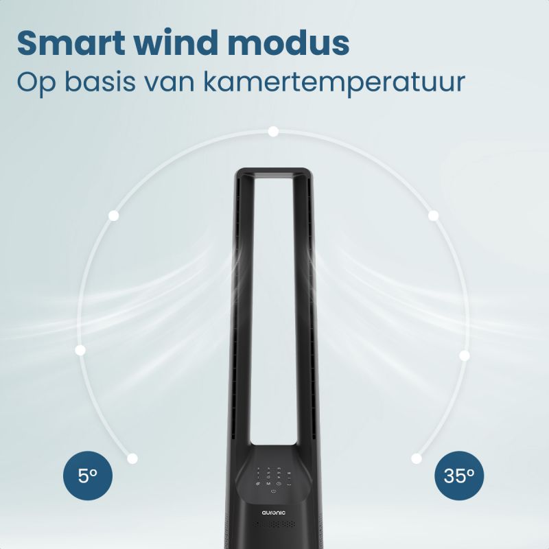 Auronic - Ventilateur sans feuilles - Gris