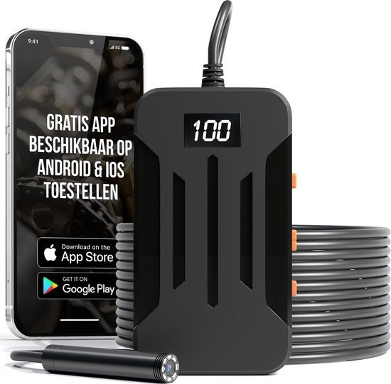 Strex Inspection Camera 10M - Android/IOS - IP68 Waterproof - 1080P HD - LED Illumination - Endoscope - Caméra d'inspection - Inspecter avec le téléphone