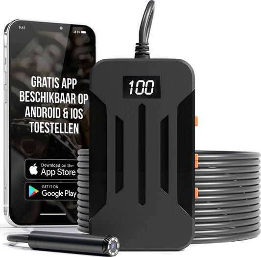 Strex Inspection Camera 10M - Android/IOS - IP68 Waterproof - 1080P HD - LED Illumination - Endoscope - Caméra d'inspection - Inspecter avec le téléphone
