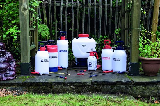 Spear & Jackson Pressure Sprayer 8 Liter - Pulvérisateur à pression - Désherbant - Pulvérisateur - Pulvérisateurs à pression - Pulvérisateur à pression résistant à l'acide - Pulvérisateur à pression acide - Garantie 1 an
