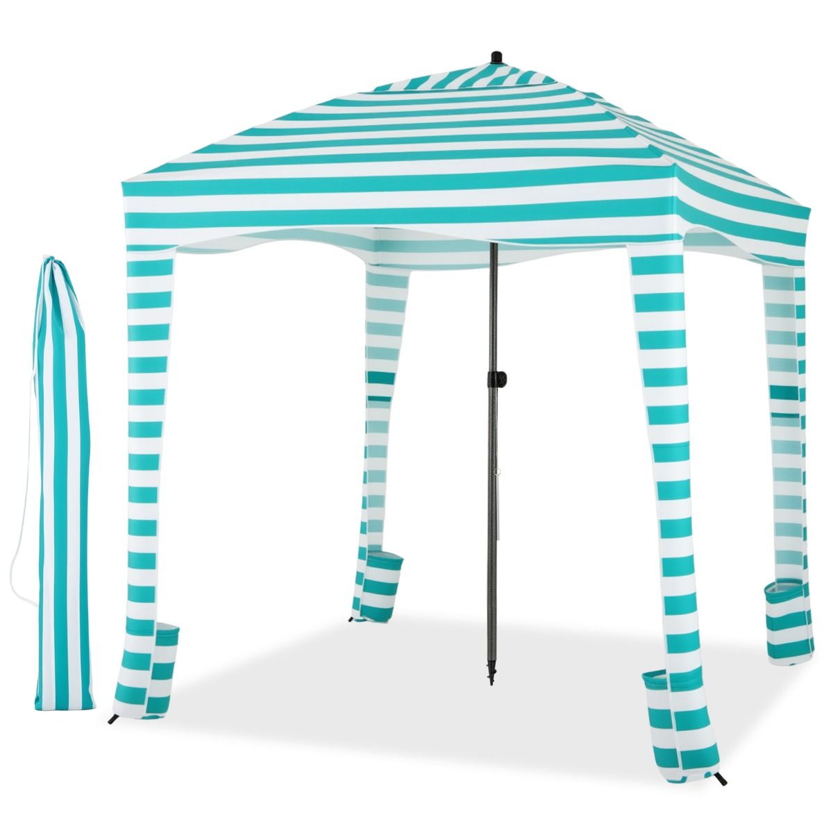 Coast Beach Tent - pliable 183 x 183 x 215-240 cm Vert/Blanc