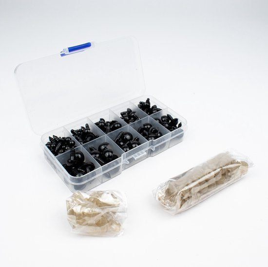 Faas Safety Eyes - 142 Pieces - Nez de sécurité - Rondelles incluses