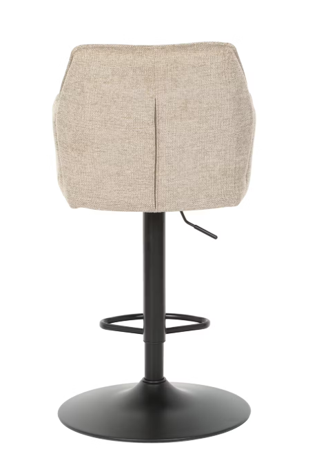 Multifurn Jill Barstool Set of 2 Adjustable - Linen Taupe - 51 x 53 x 96-116 cm