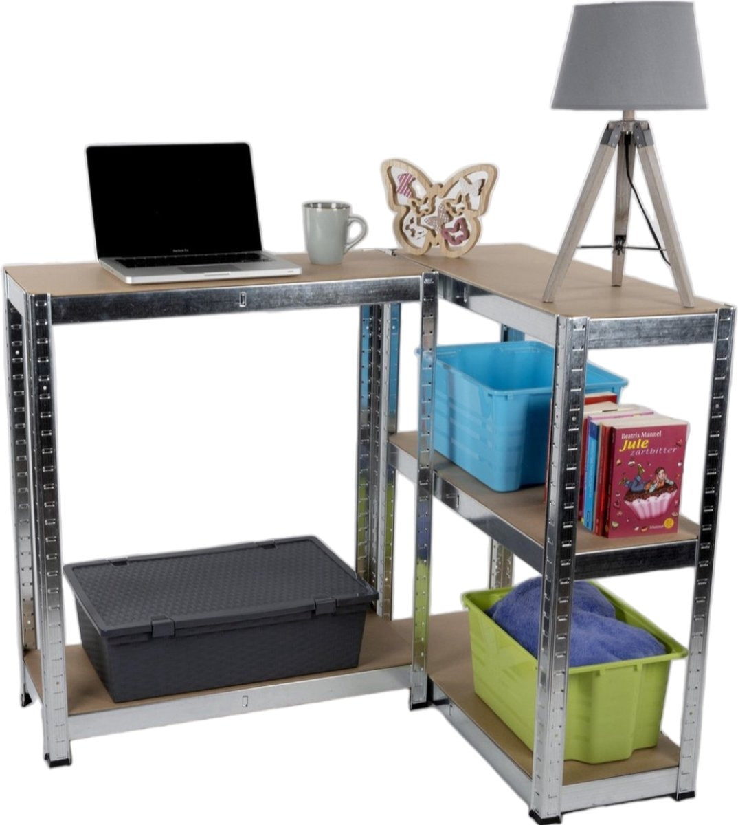 Kinzo Étagère de Rangement en Métal - 5 Niveaux - 172x75x30 cm - Capacité 750 kg