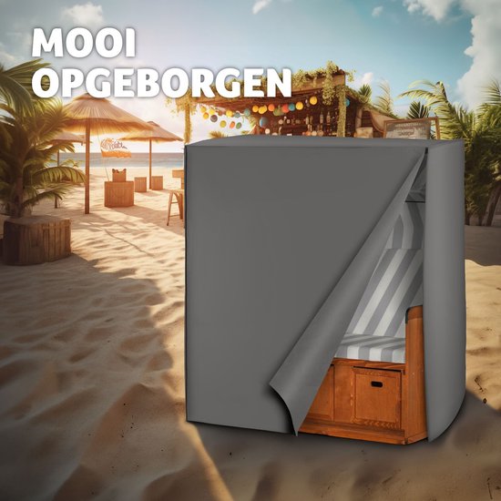 tectake® - Beschermingshoes voor strandmeubel - grijs - 402298