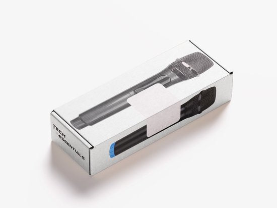 Tech Essentials® Ensemble de microphones sans fil - VHF - USB-C rechargeable - Plug & Play - Karaoké - Studio - Prise 3,5-6,3 mm - ASMR - Convient à Partybox