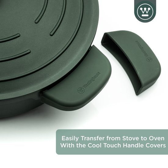 Westinghouse Performance Series - Casserole à induction avec couvercle - Sauteuse de 32 cm - Vert - Convient à toutes les sources de chaleur, y compris l'induction et le four