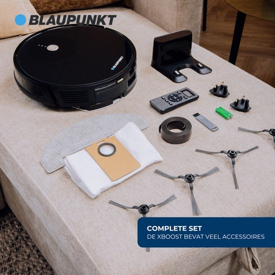 Blaupunkt Bluebot XBOOST 2+ - Robot aspirateur avec fonction balayage - se vide tout seul - avec application