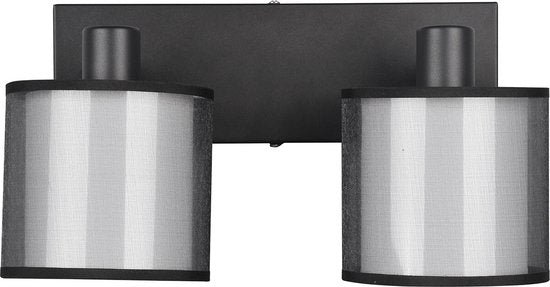 Trio leuchten - LED Ceiling Spot - Plafonnier - E14 - 2 lumières - Rectangle - Noir - Aluminium