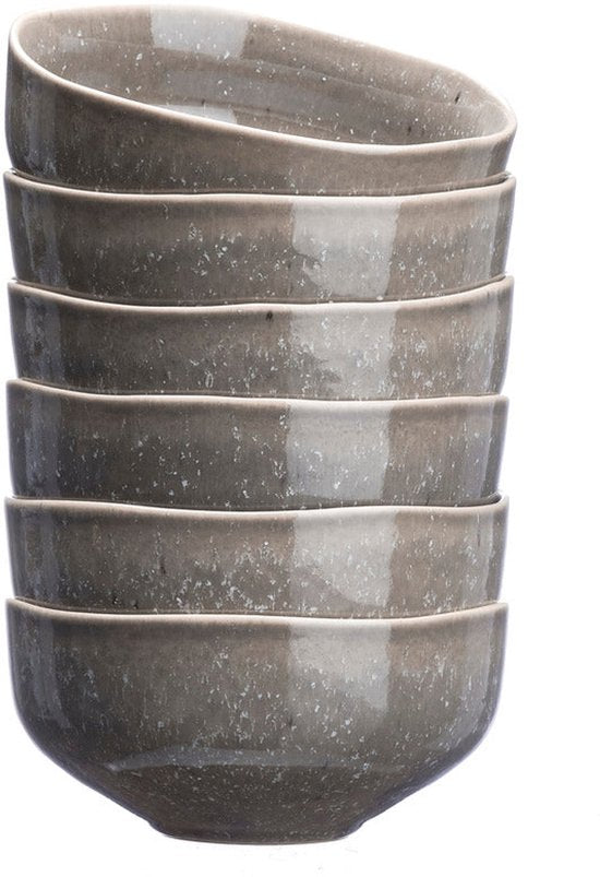 Bol STELLAR Ø14cm - 6 pièces - Gris béton