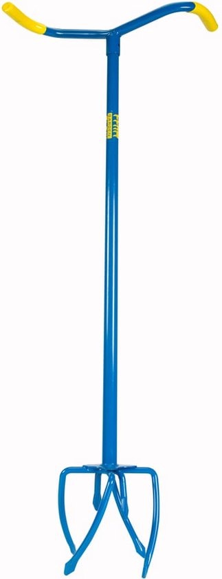 Gardenclaw Garden Claw GC821-06 - Fourche à désherber - 14.5 x 14.5 x 95.5 CM - Ameublir le sol, Désherber, Aérer le sol, Cultiver - Bleu/Jaune