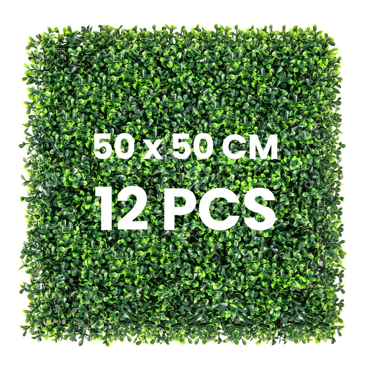Coast Artificial Grass Wall Panels 12 pieces 50 x 50 cm Green - Imitation Gardenia Topiary pour l'intimité et la décoration