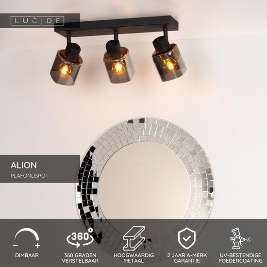 Lucide ALION - Spot de plafond (lampe de plafond) - 3xE14 - Noir
