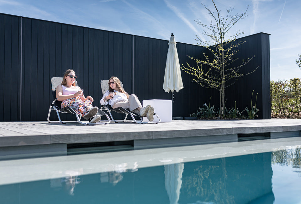 Chaises longues - Hortensus - Lot de 2 - Max. 110kg - 140 x 61 x 85.5cm