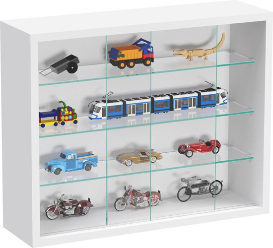Vitrine debout vitrine murale suspendue - portes coulissantes - 50 x 40 x 13 cm