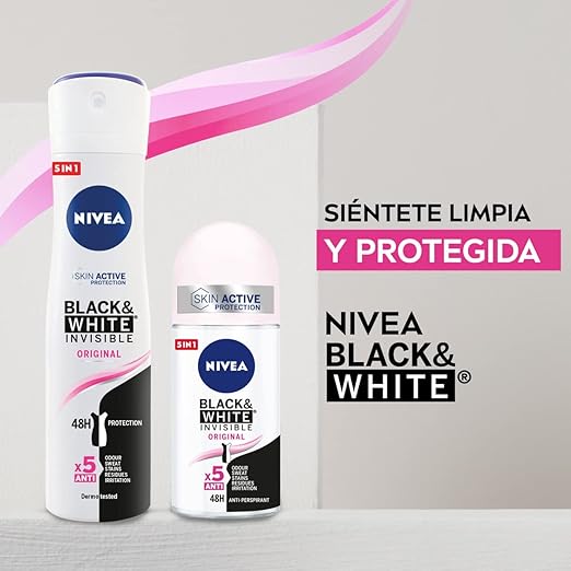6x Nivea Black White Clear Déodorant Spray 200ml
