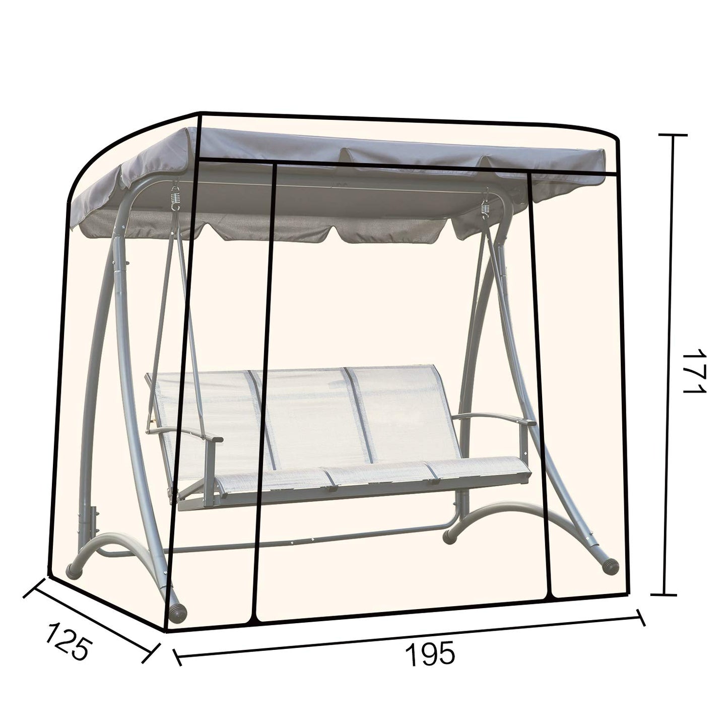 Housse de protection Angel Living pour balancelle Hollywood - imperméable et résistante aux UV - bleue