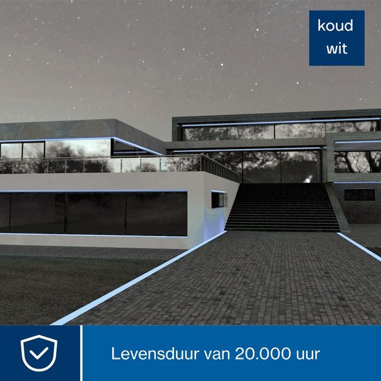 Guirlande lumineuse HQ-Power, 36 LED/mètre, 1 canal, pour l'intérieur et l'extérieur, blanc froid, 45 m