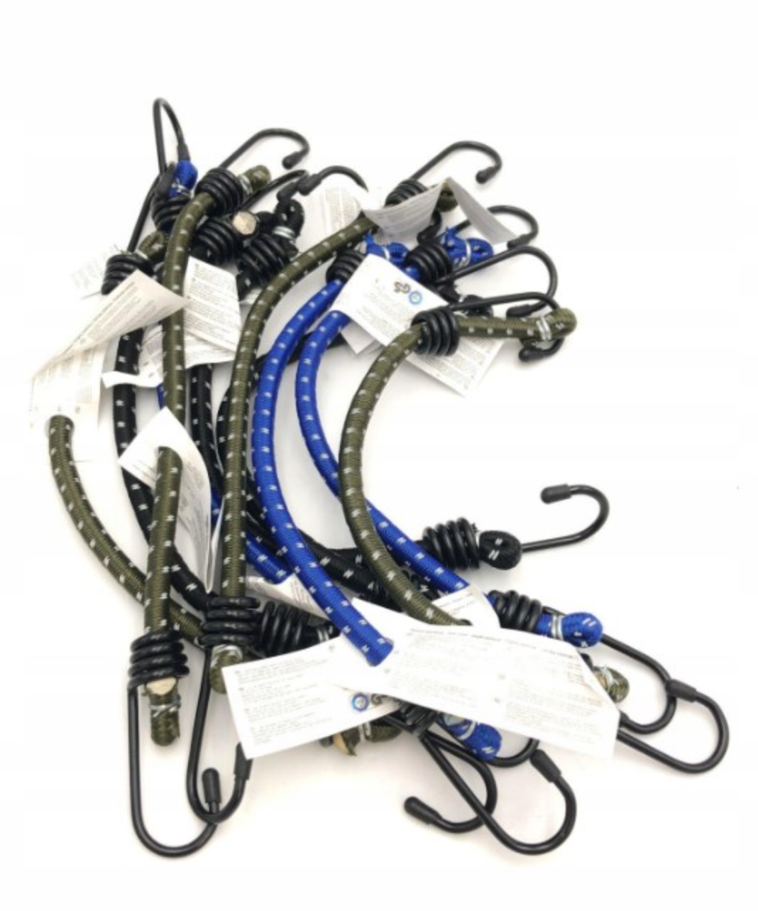 Cordes à bagages Heroism avec crochets - 10 pièces - 45 cm - Certifiées TÜV/GS - Solides et élastiques