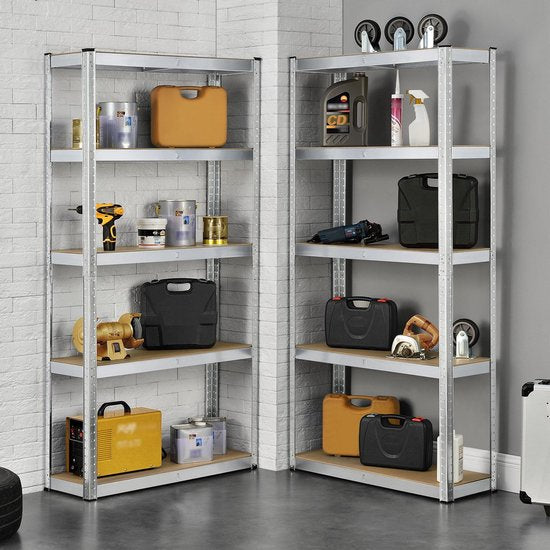 2 pièces Rayonnage d'entrepôt / Rayonnage de stockage - Basic - 180 x 90 x 40 cm