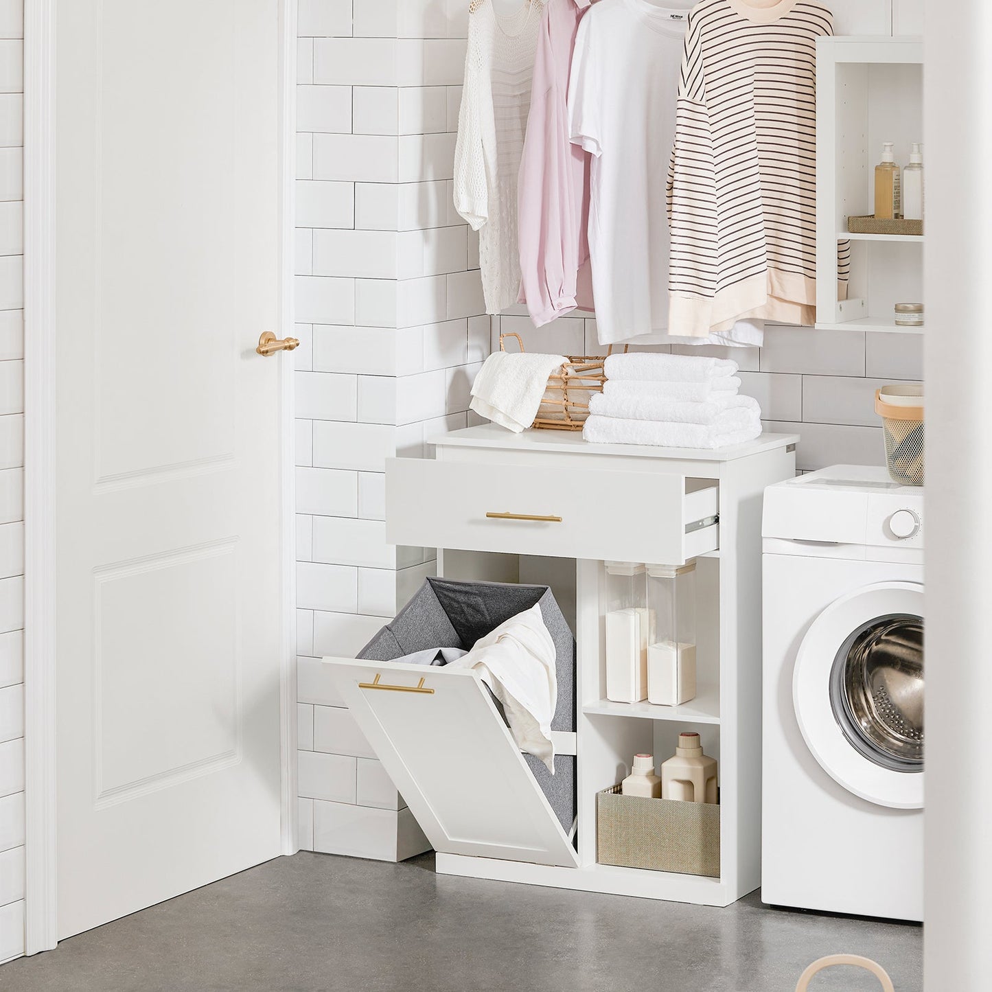 SoBuy armoire à linge - 66 x 37 x 95cm - blanc