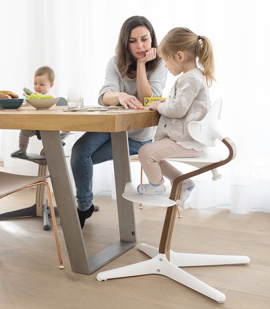 Chaise haute Stokke® Nomi® - Chêne - Blanc
