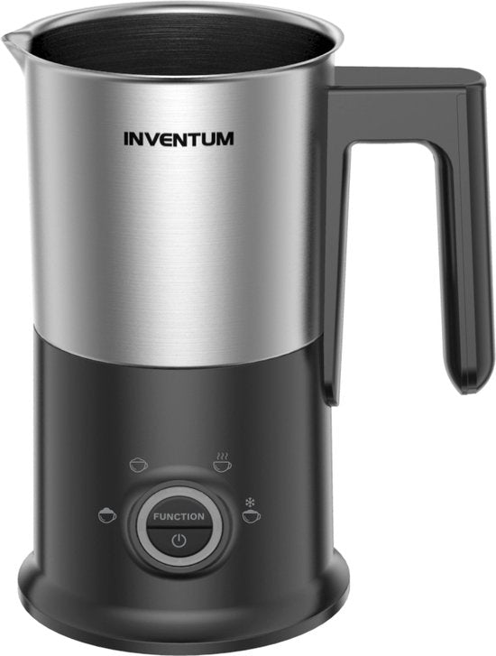 Inventum MK352S - Mousseur à lait électrique - 115/240 ml - Moussage chaud/froid - Chauffage - Sans PFAS - Revêtement anti-adhésif - Noir/RSV
