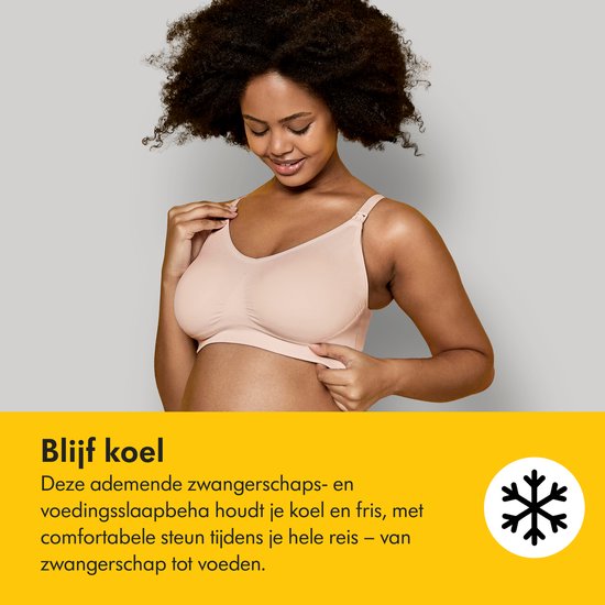 Soutien-gorge Medela Keep Cool Ultra - Soutien-gorge d'allaitement sans coutures - Soutien-gorge de grossesse avec 6 zones respirantes - Tissu Soft Touch – Confortable et offrant un bon maintien - Noir - Taille M