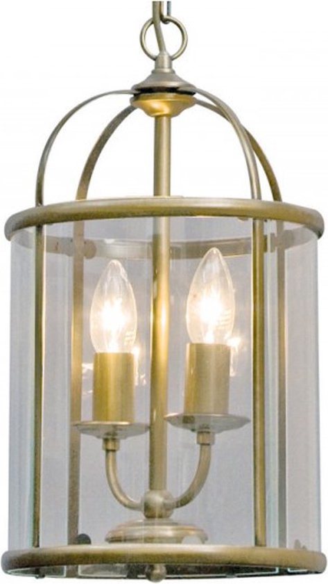Suspension Pimpernel 5971BR bronze Ø 23 cm, lanterne classique de Steinhauer, hauteur réglable, verre et métal, pour usage intérieur
