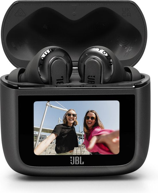 JBL Tour Pro 3 - Écouteurs sans fil avec réduction de bruit - Étui intelligent avec écran tactile - Bluetooth « True Wireless » - Audio haute résolution (LDAC) - 50 heures - Noir